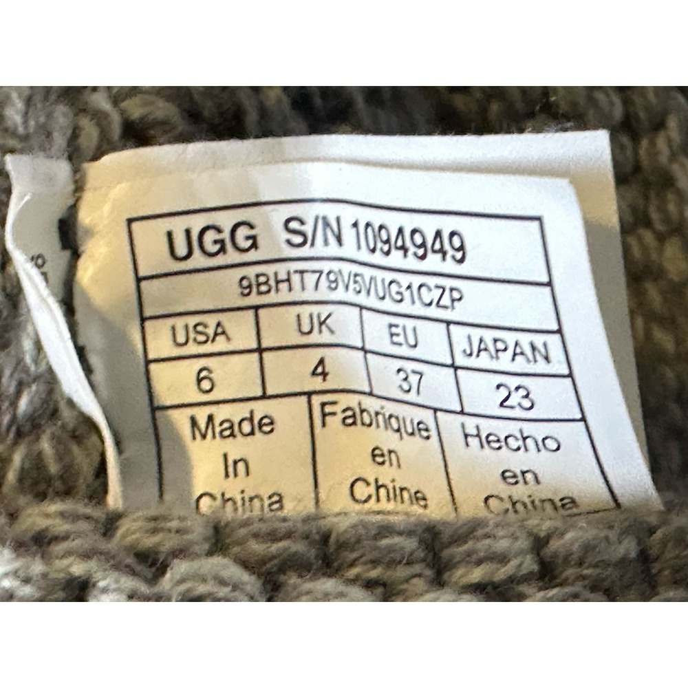 New UGG Australia Purl Cardy Knit Winter Boots UGGPURE Womens's US 6 EU 37 Gray - Picture 12 of 13
